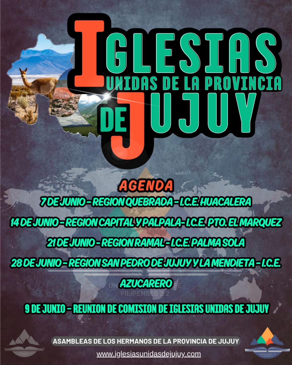 CALENDARIO DE REUNIONES UNIDAS DE LAS IGLESIAS EVANGÉLICAS DE
JUJUY